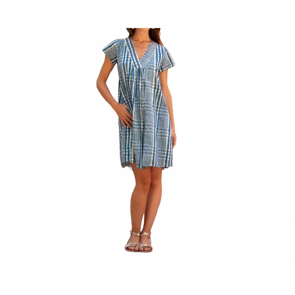 NEW ZEN ETHIC iris nissa mini dress in blue